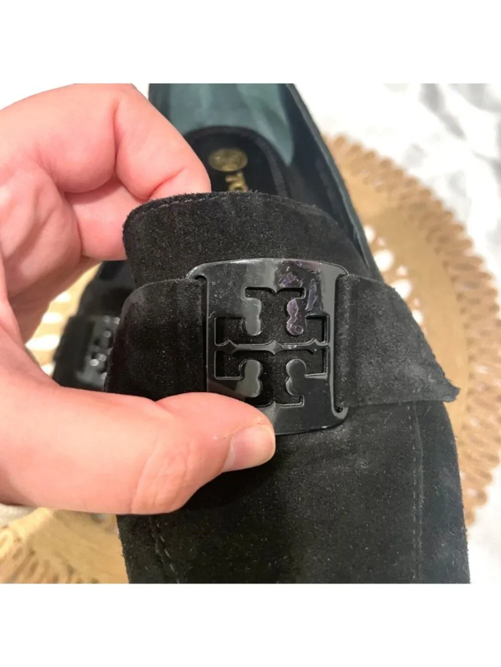 Tory Burch Georgia Loafers in Perfect Black Suede Size 7.5 Old Money Chic